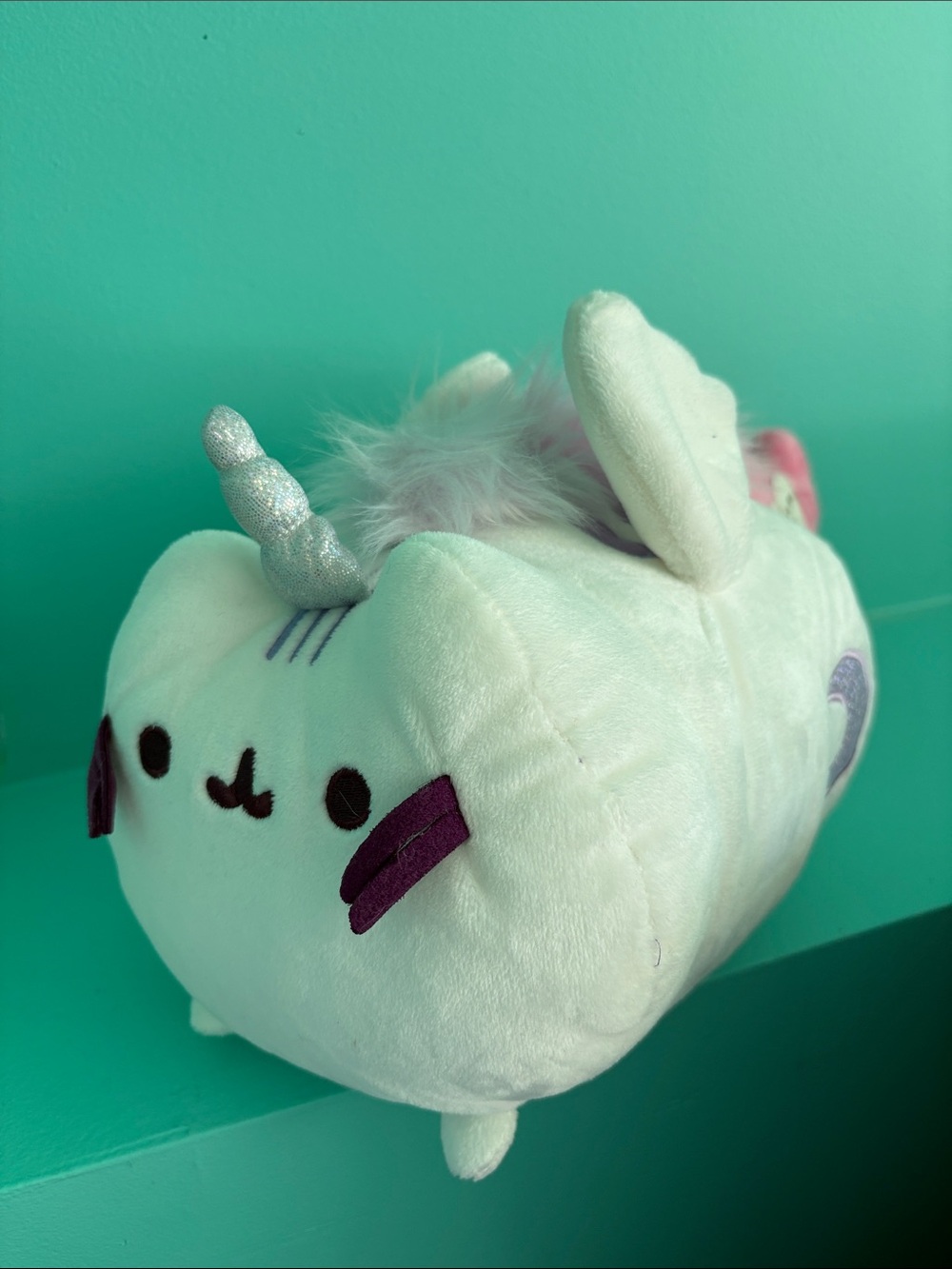 Gund Pusheen Pusheenicorn Unicorn Rainbow Plush Wings Flap Pegasus 13" Stuffed